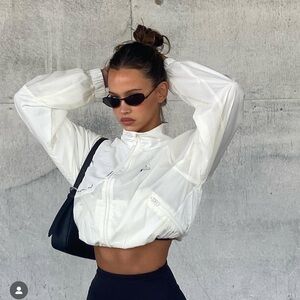 Lacoste Women's White Bomber Jacket